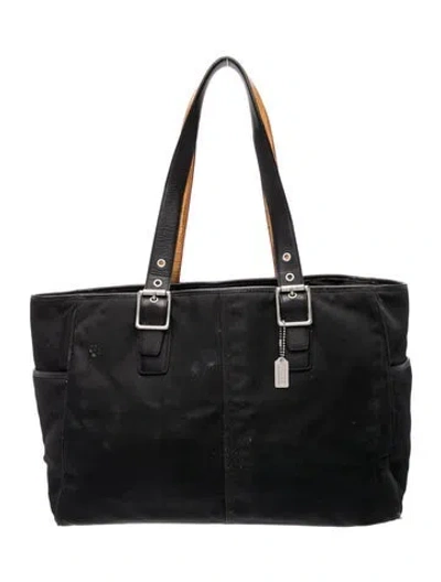 Pre-owned Coach Leather Tote In Black