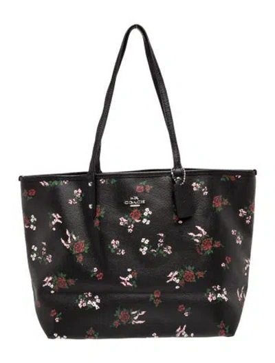 Pre-owned Coach Leather Tote In Black