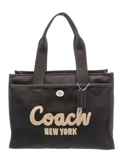 Pre-owned Coach Leather Tote In Black