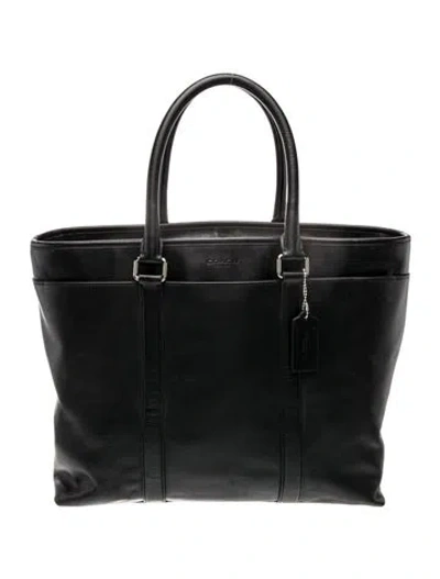 Pre-owned Coach Leather Tote In Black