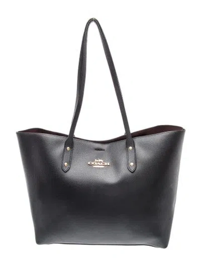 Pre-owned Coach Leather Tote In Black