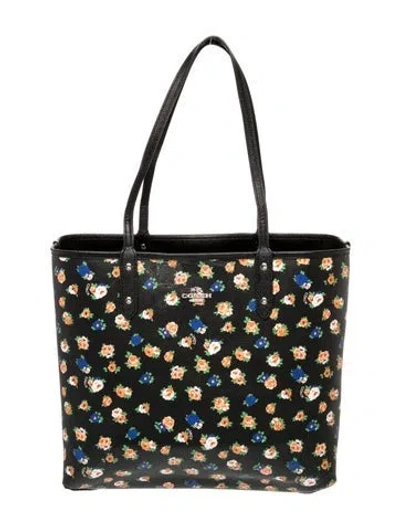 Pre-owned Coach Leather Tote In Black