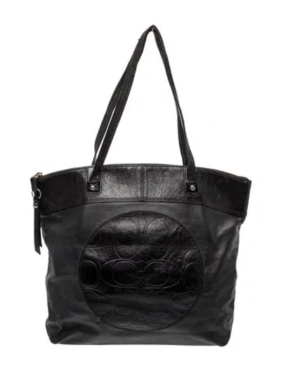 Pre-owned Coach Leather Tote In Black