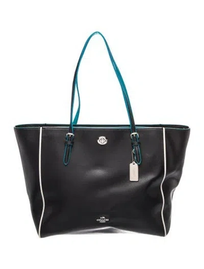 Pre-owned Coach Leather Tote In Black