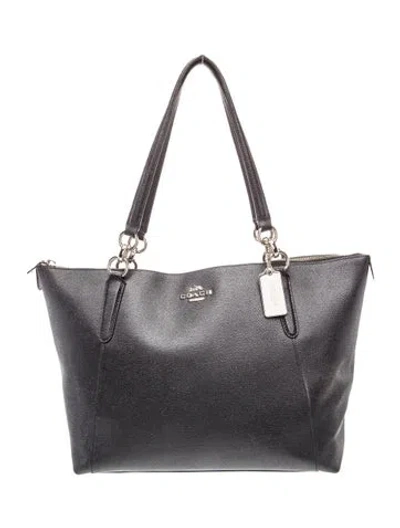 Pre-owned Coach Leather Tote In Black