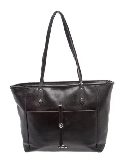 Pre-owned Coach Leather Tote In Black
