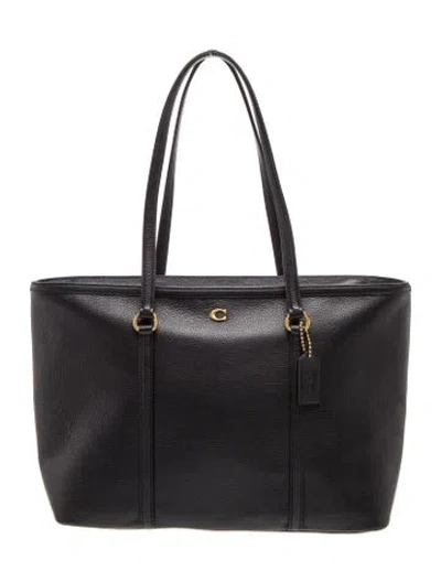 Pre-owned Coach Leather Tote In Black