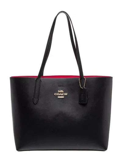 Pre-owned Coach Leather Tote In Black