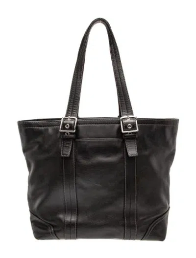 Pre-owned Coach Leather Tote In Black