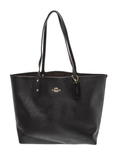 Pre-owned Coach Leather Tote In Black