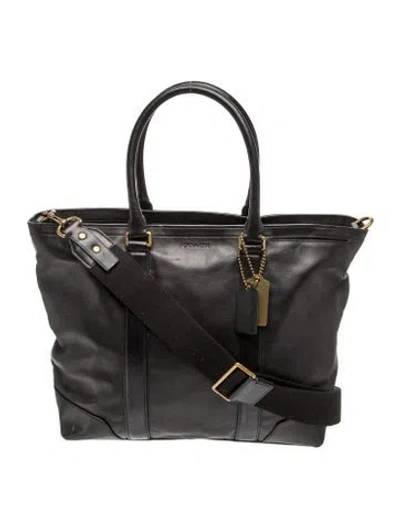 Pre-owned Coach Leather Tote In Black