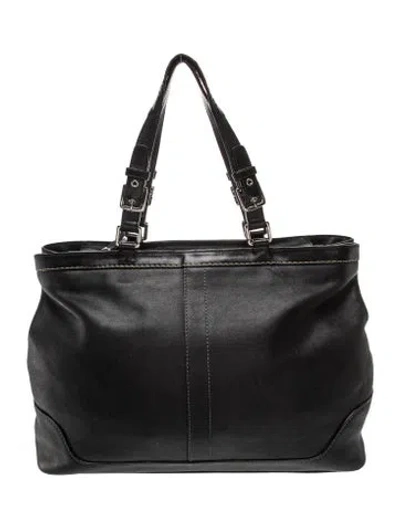 Pre-owned Coach Leather Tote In Black