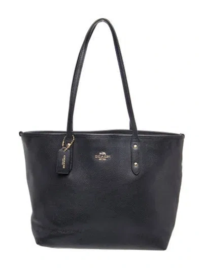 Pre-owned Coach Leather Tote In Black