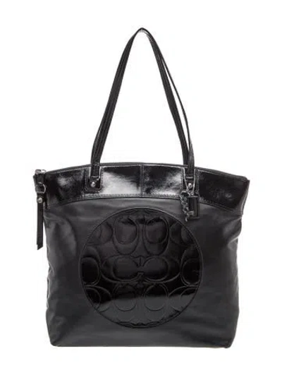 Pre-owned Coach Leather Tote In Black