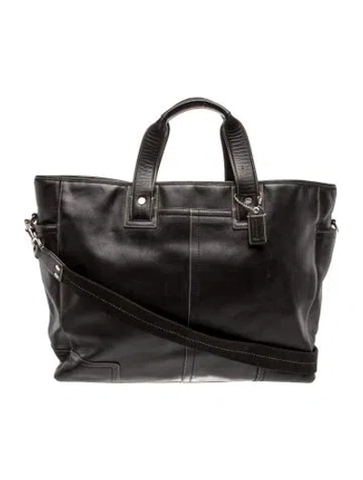 Pre-owned Coach Leather Tote In Black