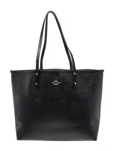Pre-owned Coach Leather Tote In Black