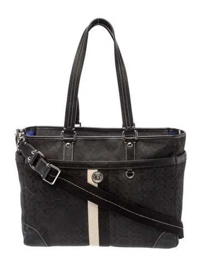Pre-owned Coach Leather Tote In Black