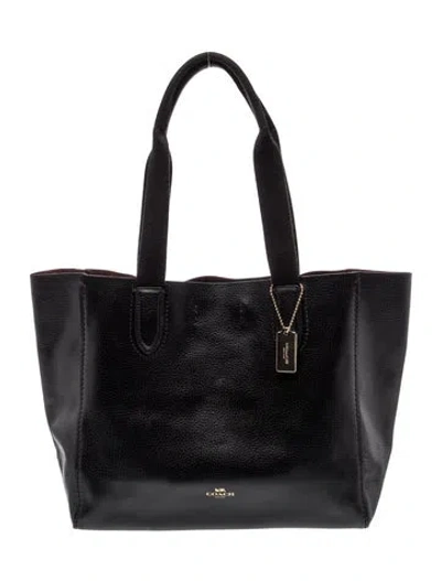 Pre-owned Coach Leather Tote In Black