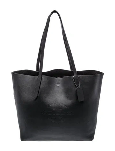 Pre-owned Coach Leather Tote In Black
