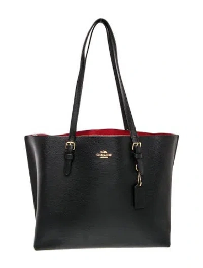 Pre-owned Coach Leather Tote In Black