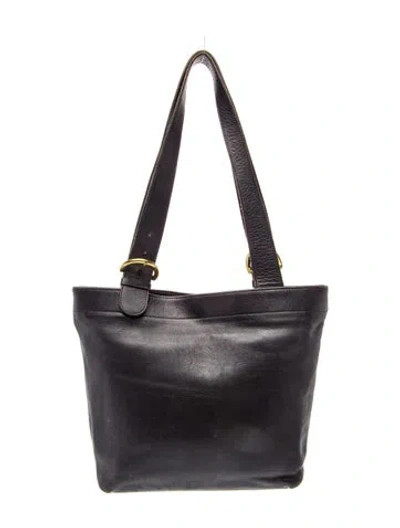 Pre-owned Coach Leather Tote In Black