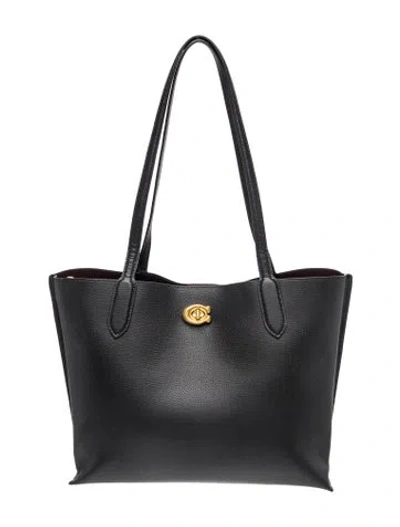 Pre-owned Coach Leather Tote In Black