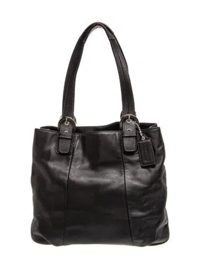 Pre-owned Coach Leather Tote In Black