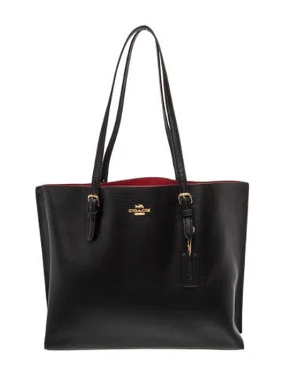 Pre-owned Coach Leather Tote In Black