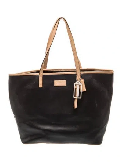 Pre-owned Coach Leather Tote In Black