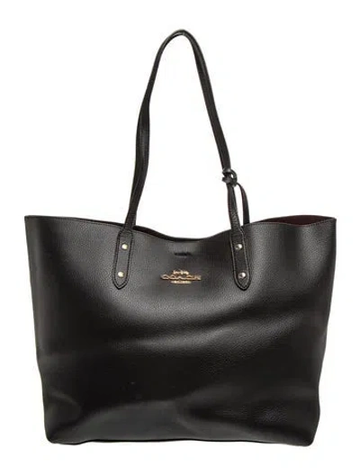 Pre-owned Coach Leather Tote In Black