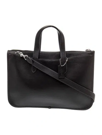 Pre-owned Coach Leather Tote In Black