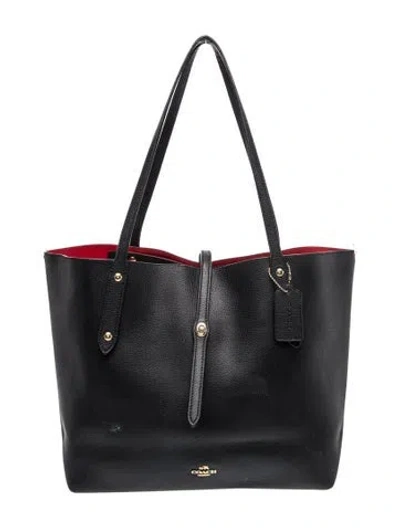 Pre-owned Coach Leather Tote In Black