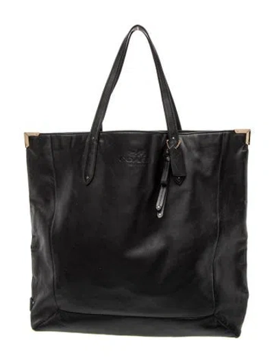 Pre-owned Coach Leather Tote In Black