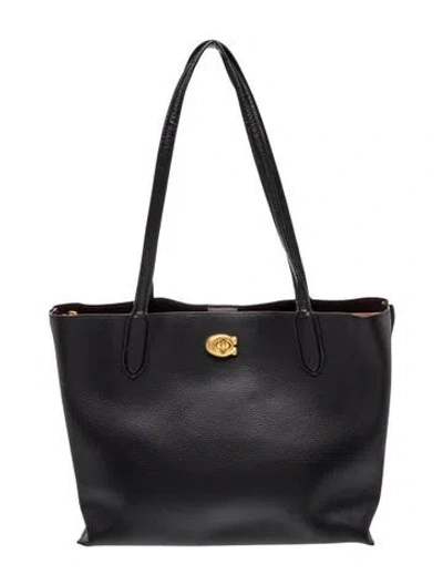 Pre-owned Coach Leather Tote In Black
