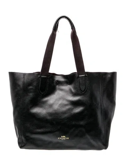 Pre-owned Coach Leather Tote In Black