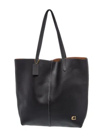 Pre-owned Coach Leather Tote In Black