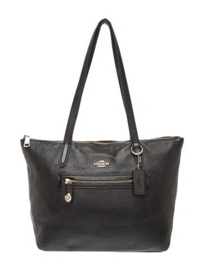 Pre-owned Coach Leather Tote In Black