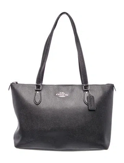 Pre-owned Coach Leather Tote In Black