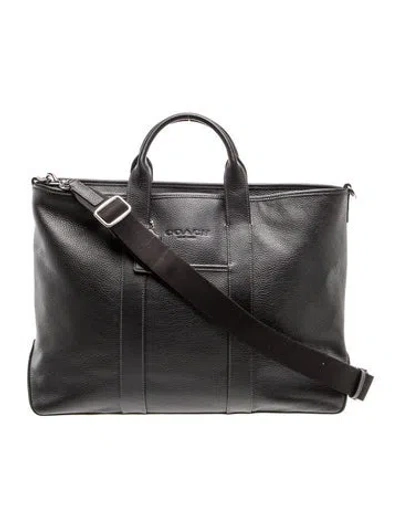 Pre-owned Coach Leather Tote In Black