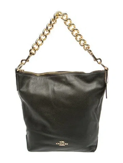 Pre-owned Coach Leather Tote In Black