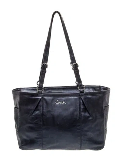 Pre-owned Coach Leather Tote In Blue