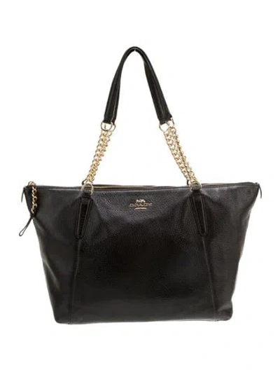 Pre-owned Coach Leather Tote In Blue