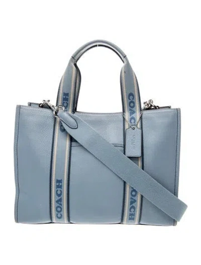 Pre-owned Coach Leather Tote In Blue