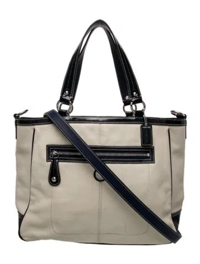 Pre-owned Coach Leather Tote In Blue