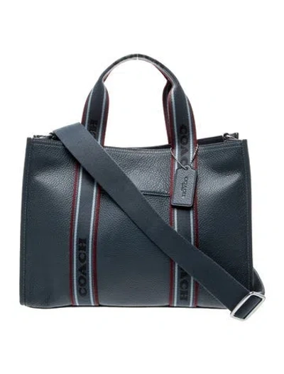 Pre-owned Coach Leather Tote In Blue