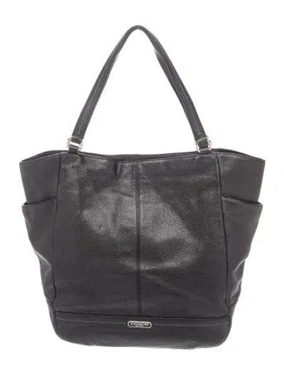 Pre-owned Coach Leather Tote In Blue