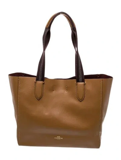 Pre-owned Coach Leather Tote In Brown