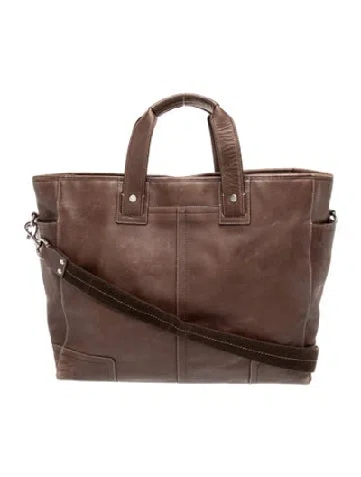 Pre-owned Coach Leather Tote In Brown