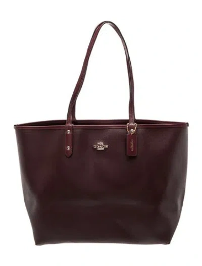 Pre-owned Coach Leather Tote In Brown