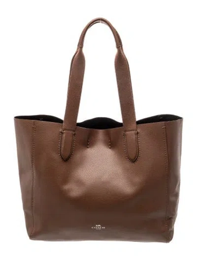 Pre-owned Coach Leather Tote In Brown